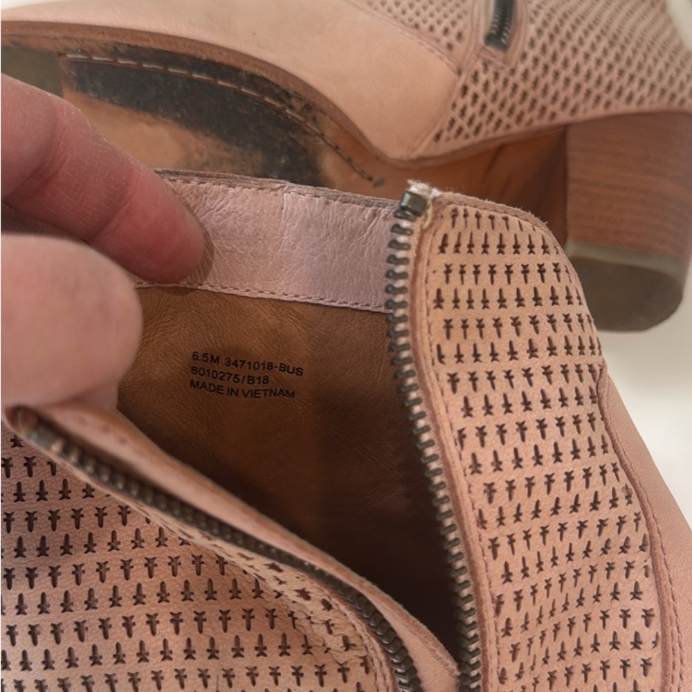 Frye Pink Perforated Ankle Booties - Picture 6 of 6